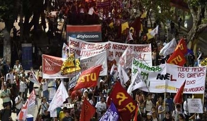 Protests against the World Cup broke out in many places in Brazil.jpg