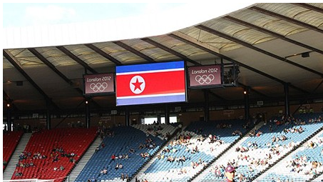 The Olympic organizing committee wrongly used the South Korean flag to put the Oolong North Korean women's football team dissatisfied with a strike.jpg