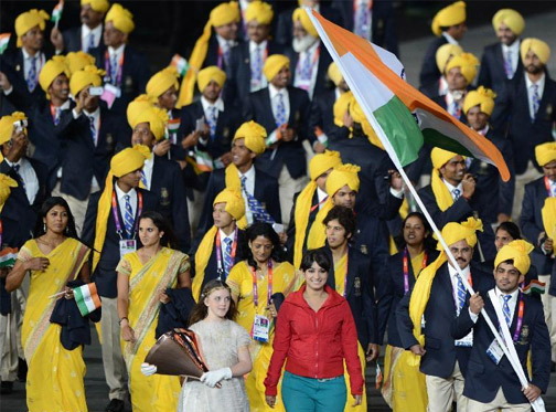 The Indian delegation’s mysterious red woman steals the spotlight as a performer.jpg