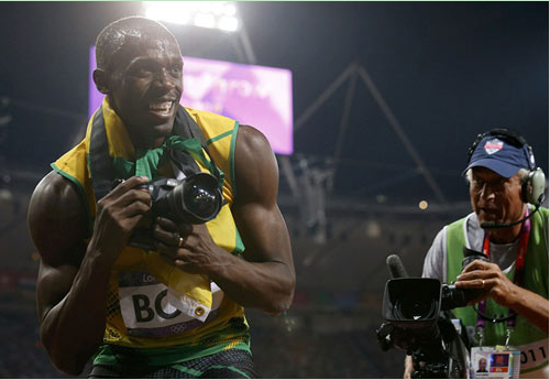 Usain Bolt "Double Defending" a brilliant moment of self-portrait.jpg