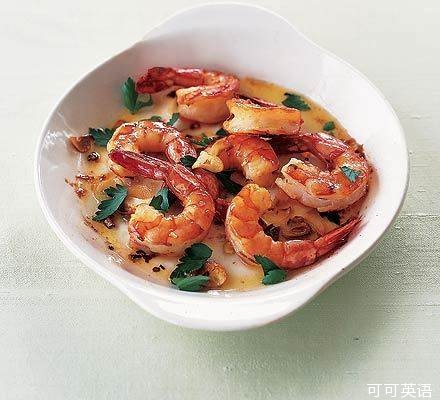 美味食谱:西班牙式烤虾 Spanish baked prawns