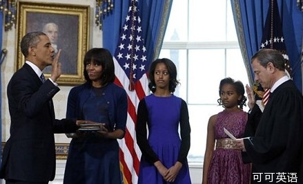 Obama’s swearing-in begins the second term, the youngest daughter praises it for not messing up.jpg