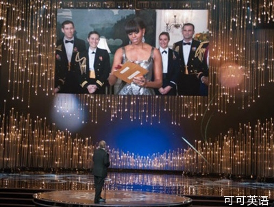 Mrs. Obama appeared at the Oscars and was criticized as frivolous.jpg