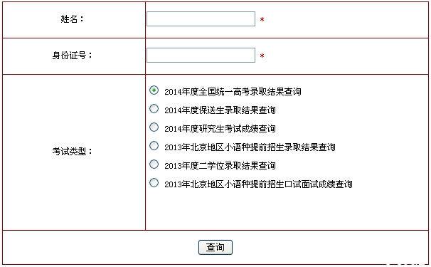 北京第二外国语学院高考录取查询