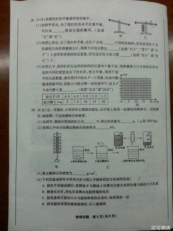 2014年福建省莆田市中考物理真题试卷附答案(扫描版)