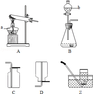 分析: (1)熟练掌握常见的化学仪器名称和用途; (2)使用b装置制取