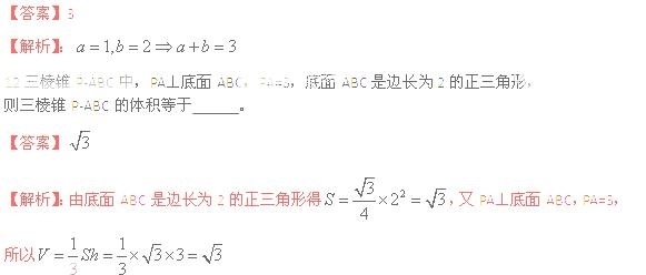 2011年高考数学真题附解析(福建卷+理科)