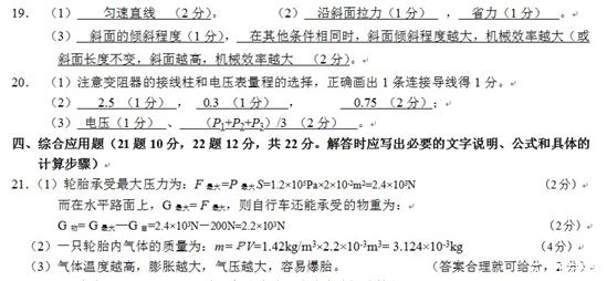 2013年海南省中考物理真题试卷附答案