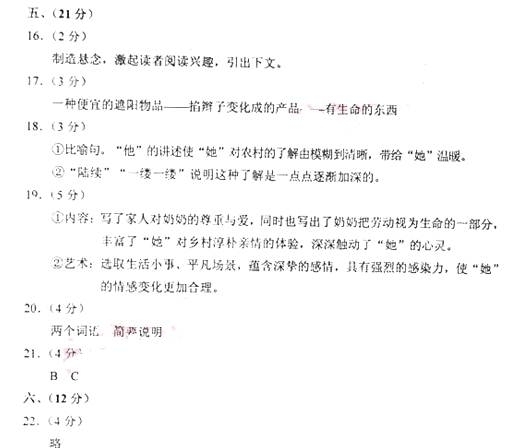 2012年高考語文真題附解析(天津卷)