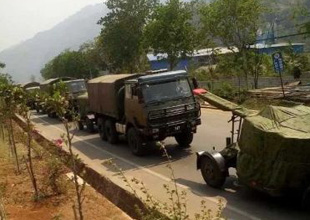 Today, the Chinese army began a live-fire exercise on the border of Myanmar.jpg