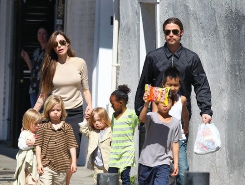 Julie and Brad Pitt’s family traveled in economy class.jpg