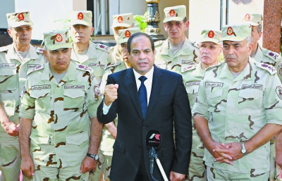 Egyptian President Sisi made a surprise visit to the Sinai Peninsula on Saturday.jpg