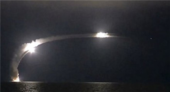 The Russian army launches cruise missiles against Syrian rebels.jpg
