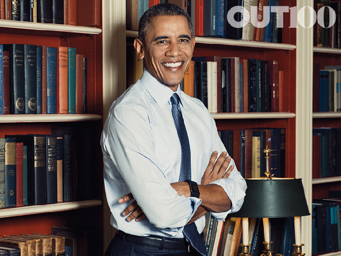Obama became the first US president to appear on the cover of LGBT magazine.jpg
