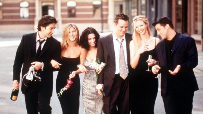 "Friends" six people combined together after 22 years of shooting special .jpg