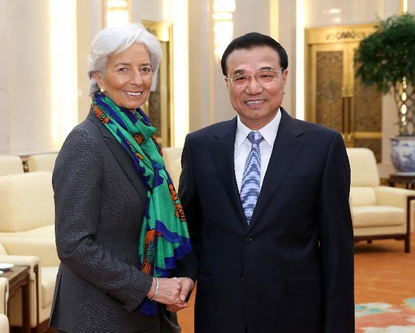 Premier Li Keqiang spoke with Lagarde, President of the International Monetary Fund by appointment.jpg