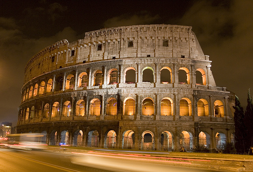 no trip to rome is complete without taking in the coliseum, the