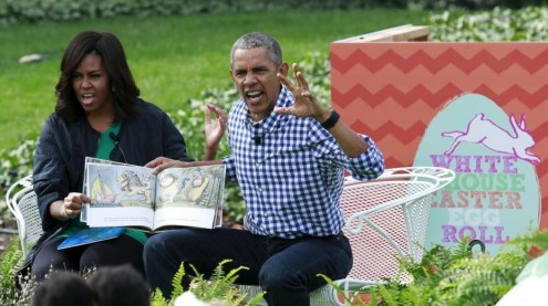 Easter Egg Rolling Contest The Obamas turned into emoticons .jpg