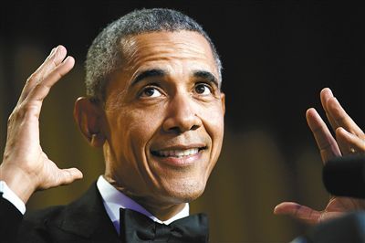 Barack Obama’s last press dinner with witty remarks, incarnate as a character player .jpg