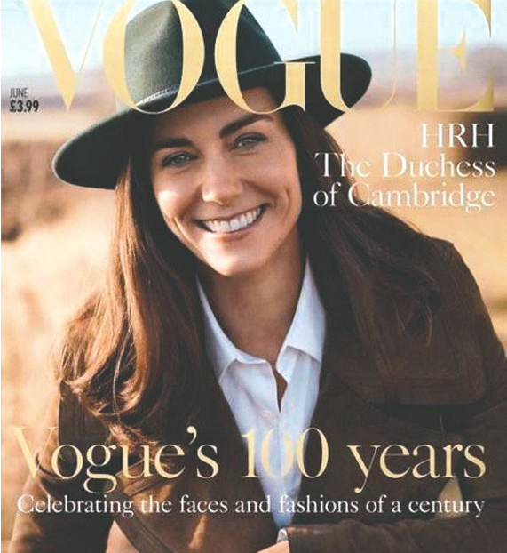 凯特王妃登上VOGUE杂志百年封面