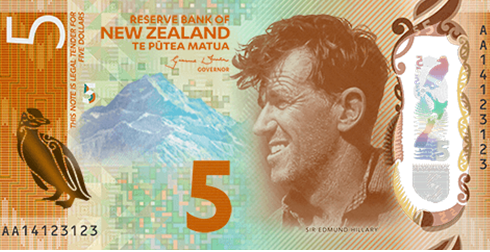 新西兰新版5元纸币获评2015年度最佳纸币