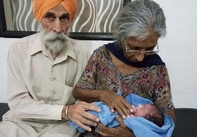 印度老太72岁首次产子 成全球年龄最大初产妇