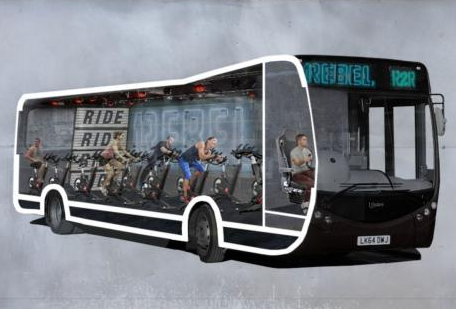伦敦推出健身巴士:可以边坐公交边运动