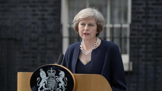 British new female Prime Minister Theresa May’s inaugural speech.jpg