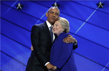 Obama's Democratic Conference speech Hillary is the most qualified to be president.jpg