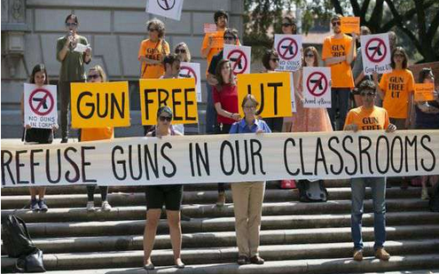 Texas passed a new law to allow students to enter campus with concealed guns.jpg