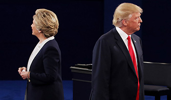 Trump regained his footing in the second debate of the U.S. election.jpg