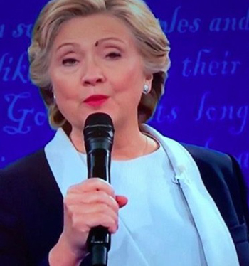It doesn’t feel like when the fly falls on the face, Hillary is a robot.jpg