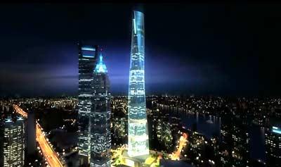 中国最高建筑上海中心大厦电梯速度全球第一