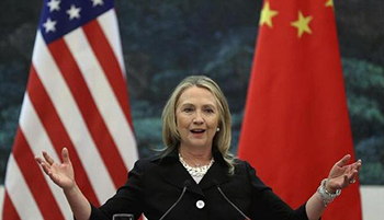 Hillary Clinton threatened that the United States plans to use missile defense to surround China.jpg