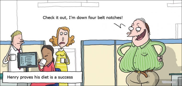 Bilingual Joke Issue 322: Check it out, I'm down four belt notches.jpg