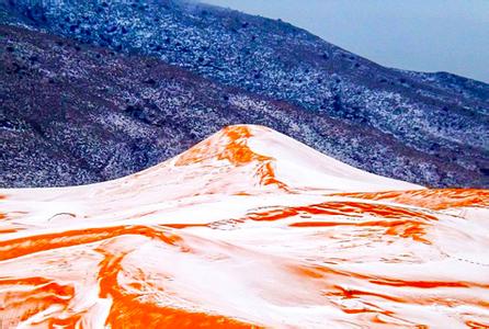 撒哈拉沙漠近40年来首次降雪 美到令人心醉