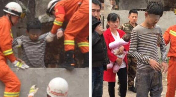 A Chinese man was buried while going to the toilet.jpg