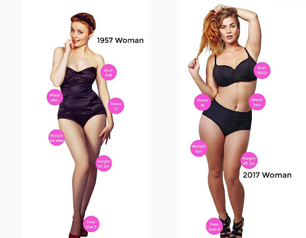 The average body size of British women has changed in the past 60 years.jpg