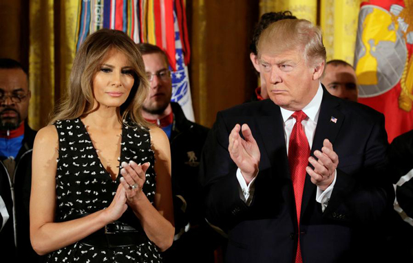 Netizens ridiculed Trump for being "disgusted" by his wife. Melania slipped and liked .jpg