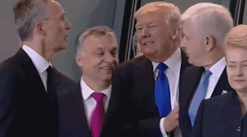 Tell you who is the boss! Trump pushed away the Prime Minister of Montenegro.jpg