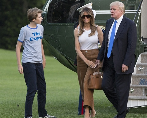 First lady Melania and son Barron officially moved to the White House.jpg