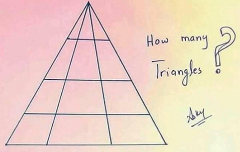 你能看出这张图片里有多少个三角形吗?