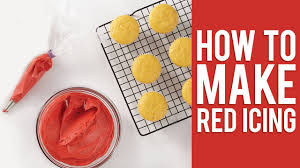 如何制作红色的硬糖霜和奶油