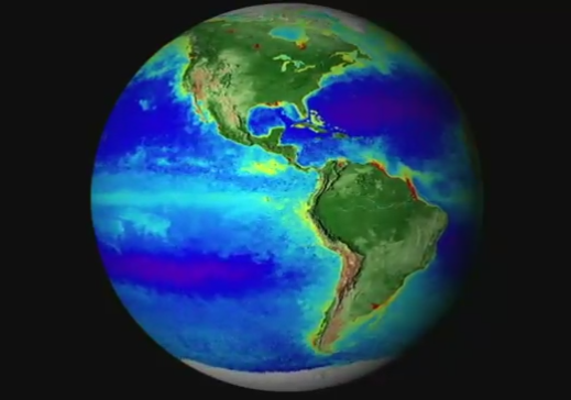 NASA通过两分半钟的影像展示20年间地球的气候变化