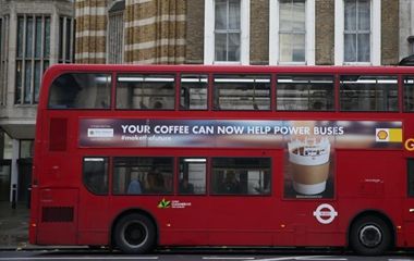废弃咖啡渣为伦敦公交车提供新能源