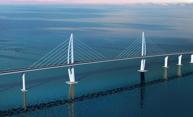 The Hong Kong-Zhuhai-Macao Bridge will be opened to traffic in the second quarter of this year.jpg