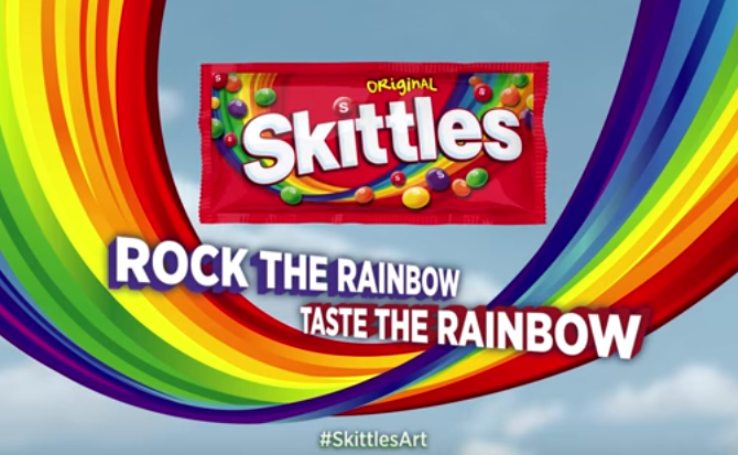 彩虹糖趣味广告 摇滚歌手的画像
