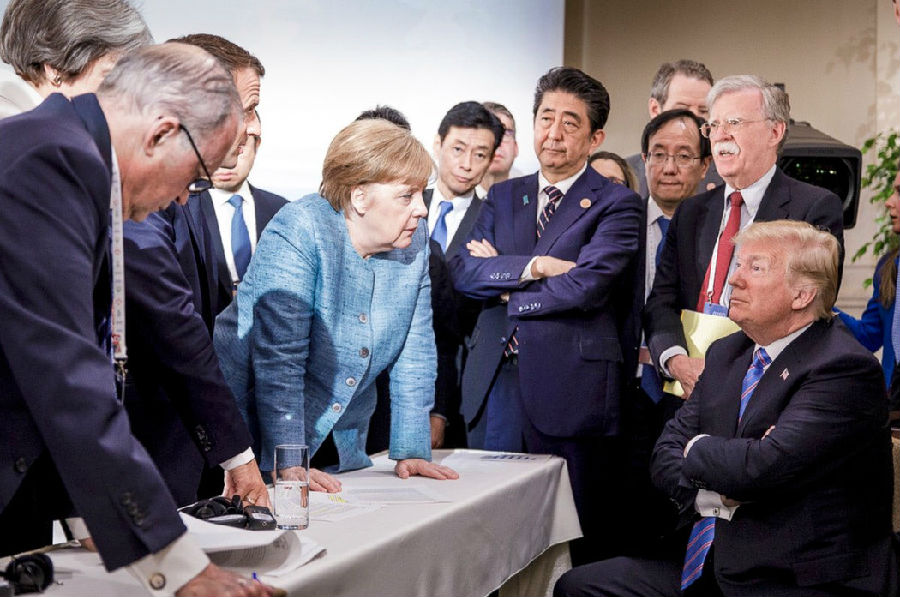G7峰会谁占上风?各国领导人照片呈现的不一样.jpg