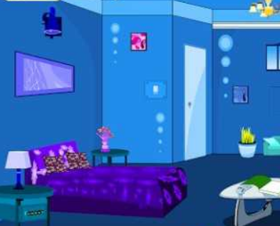 蓝色的卧室