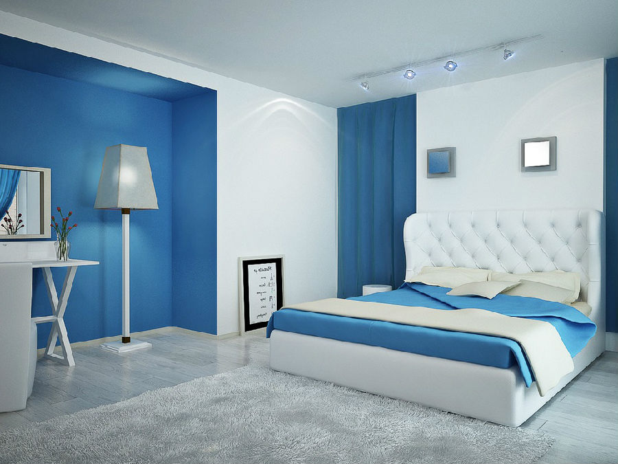 蓝色的卧室